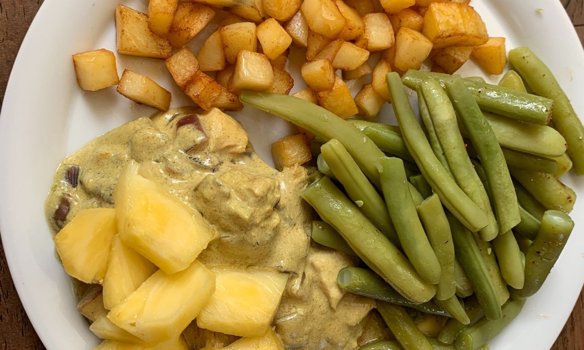Sperziebonen met kip en aardappeltjes