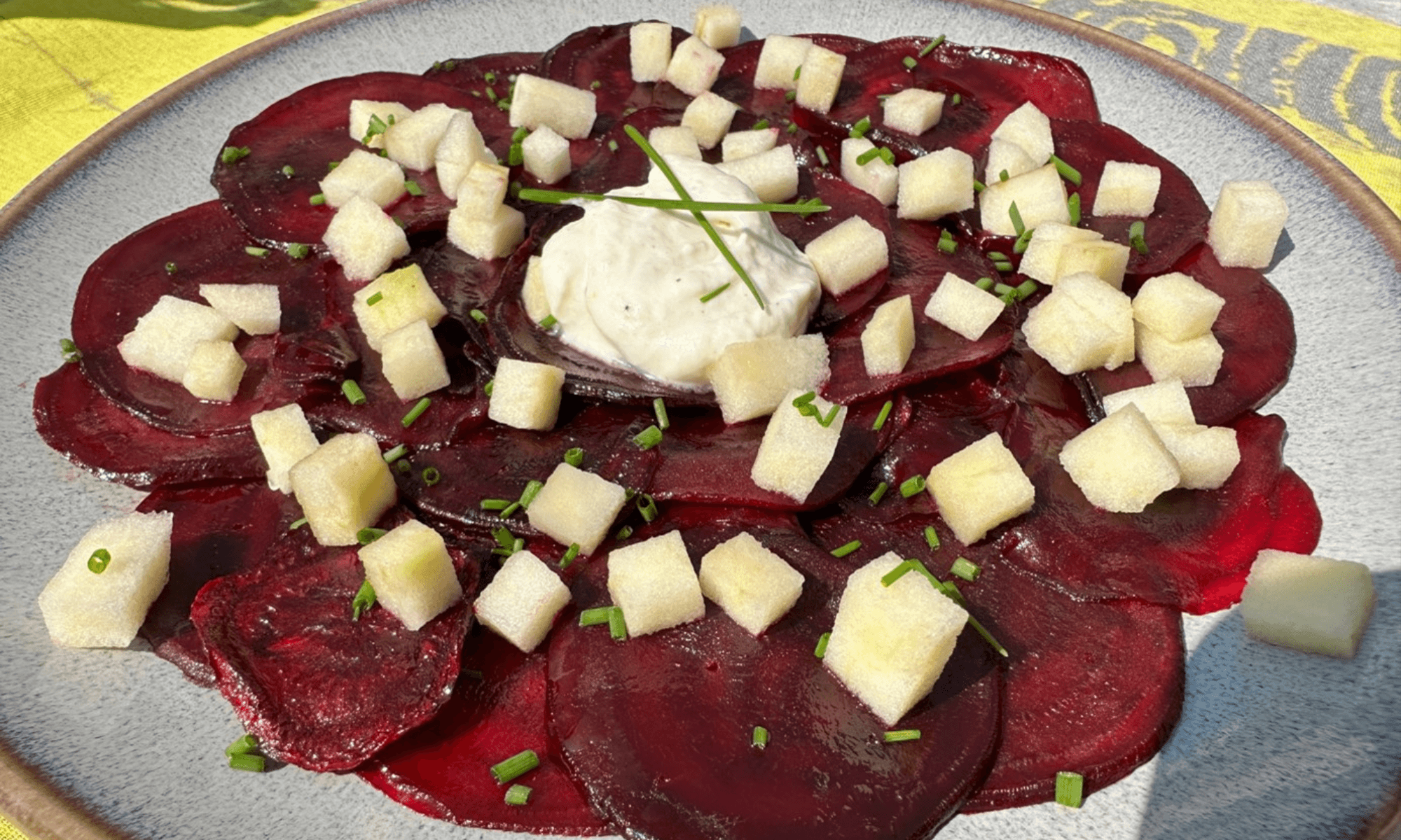 Bietencarpaccio met appel