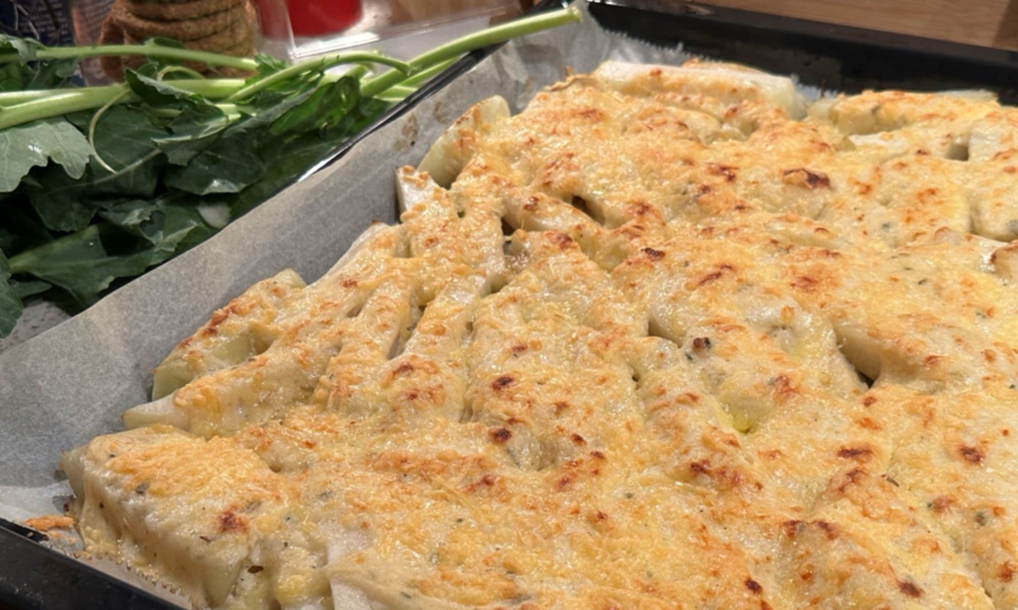 Gegratineerde koolrabi