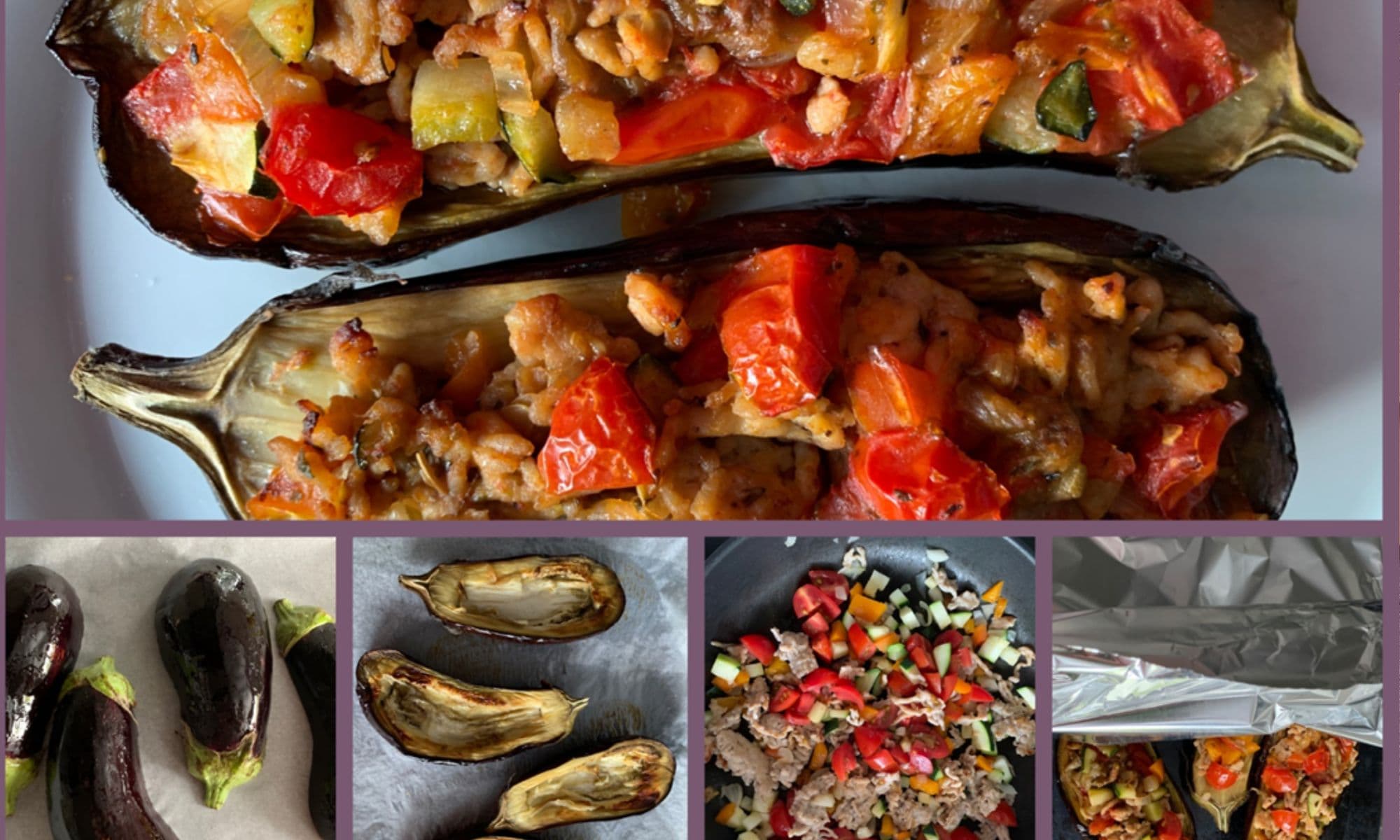 Gevulde aubergines uit de oven