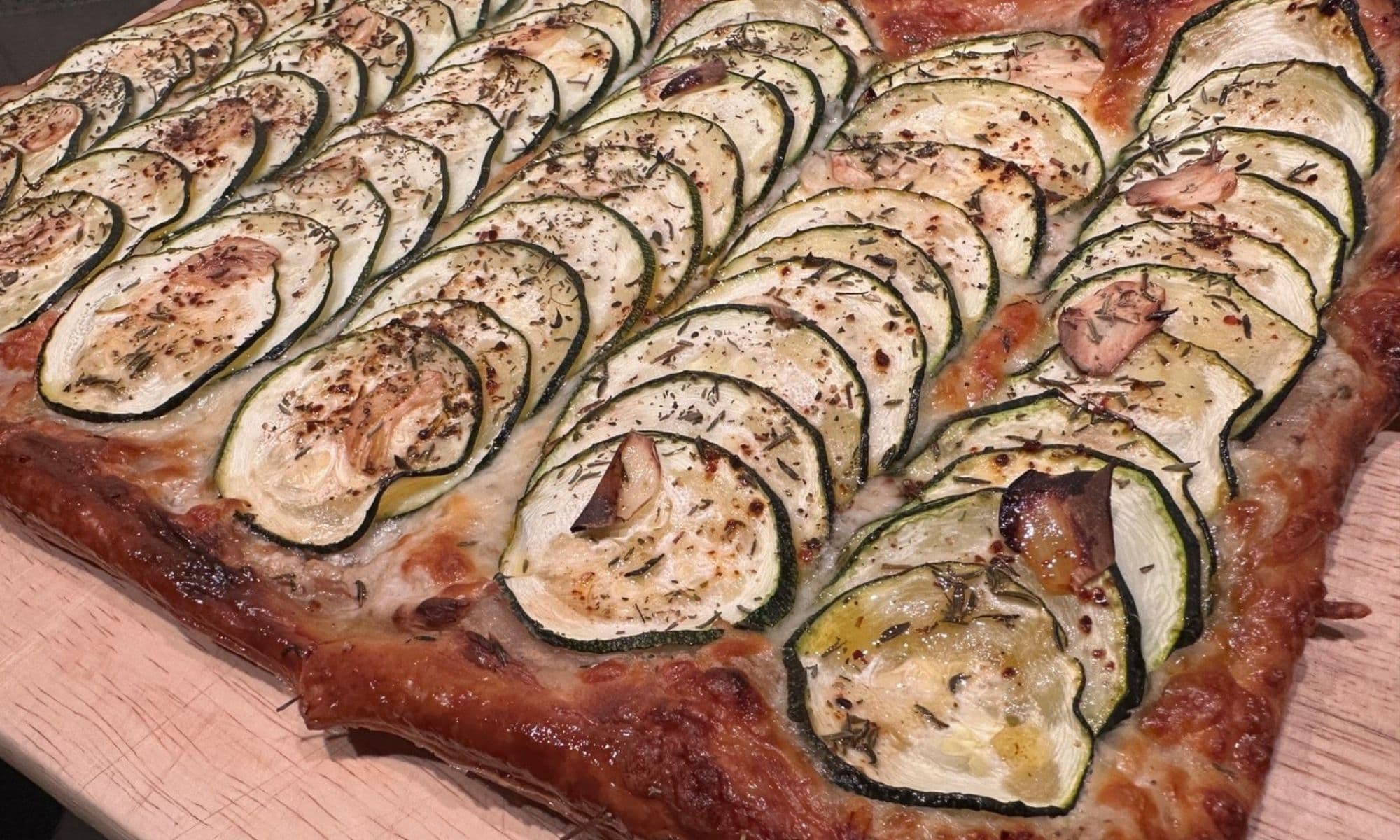 Courgette plaattaart
