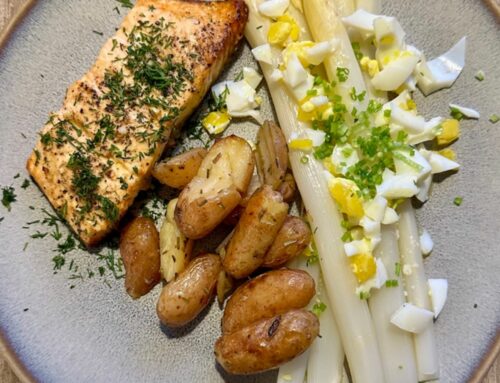 Asperges met zalm en krieltjes