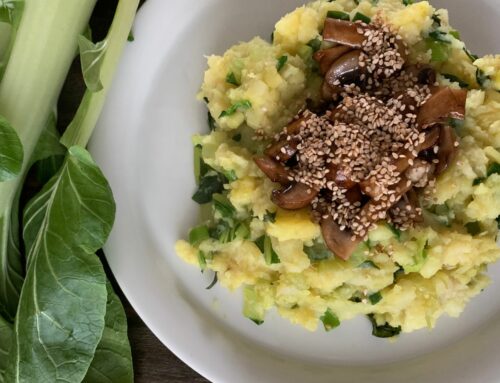 Paksoi stamppot met champignons